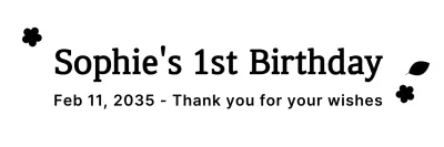 A simple black and white celebration of flowers and plants with text