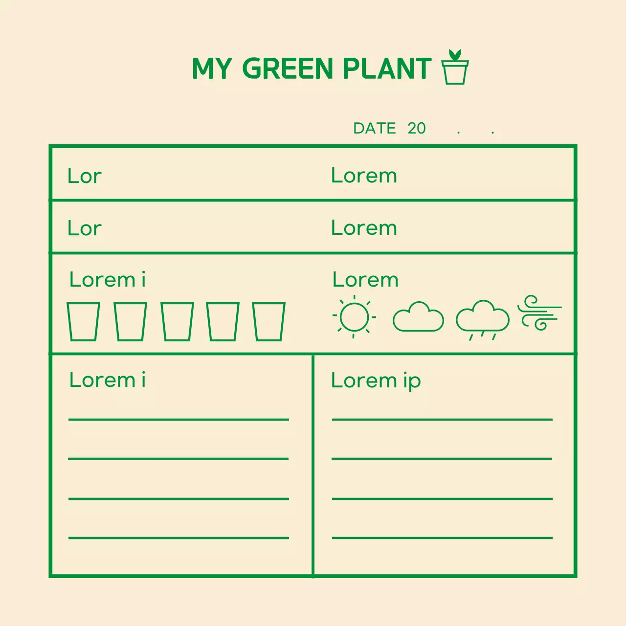 Ikon hijau Sejarah sederhana
