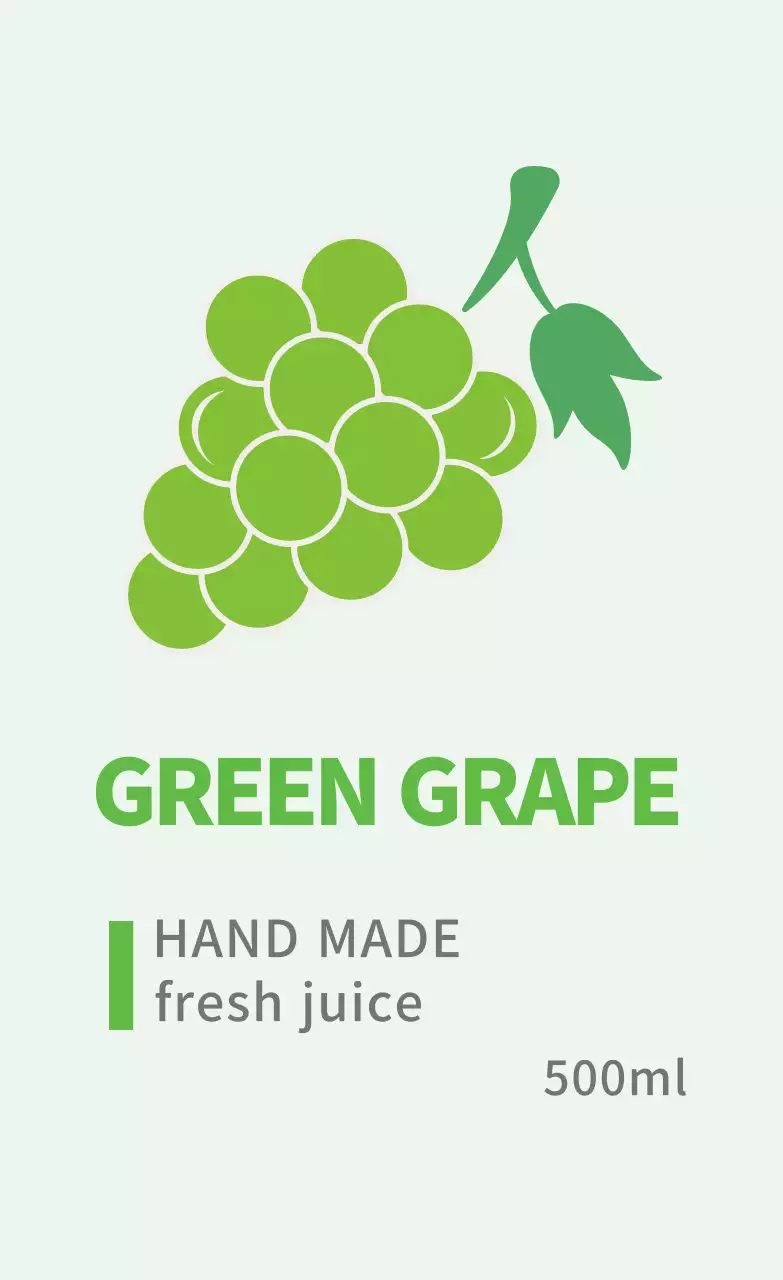 Nhãn thực phẩm dễ thương minh họa màu xanh nhạt