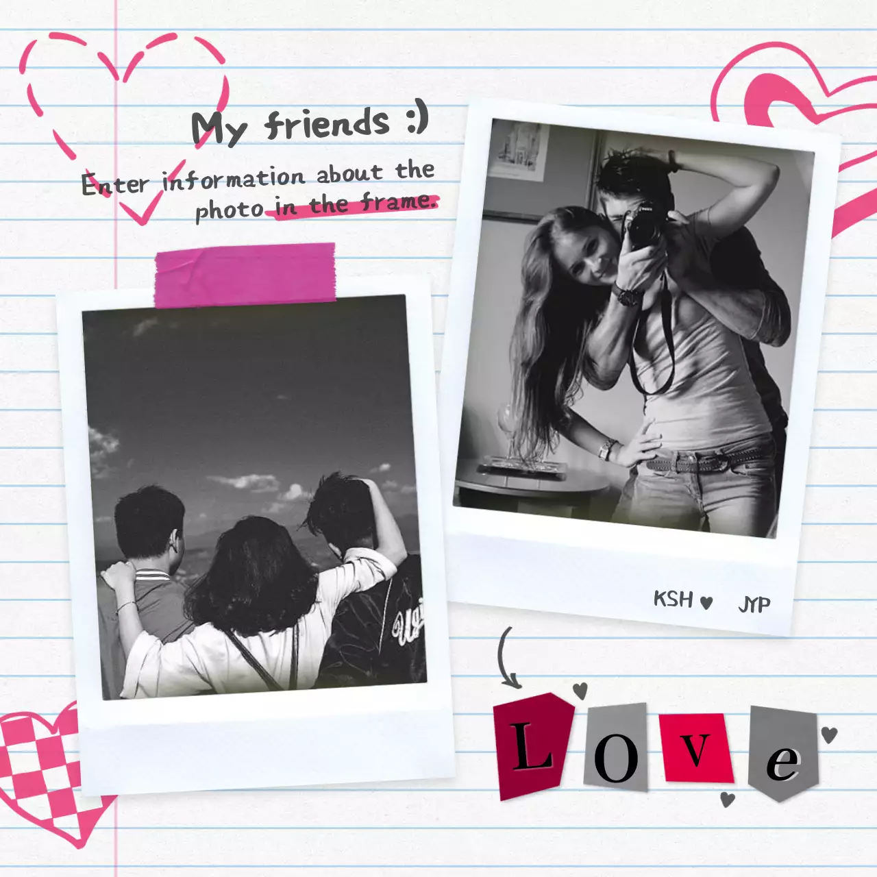 ピンク 楽しい 思い出 ポートフォリオ Instagram投稿