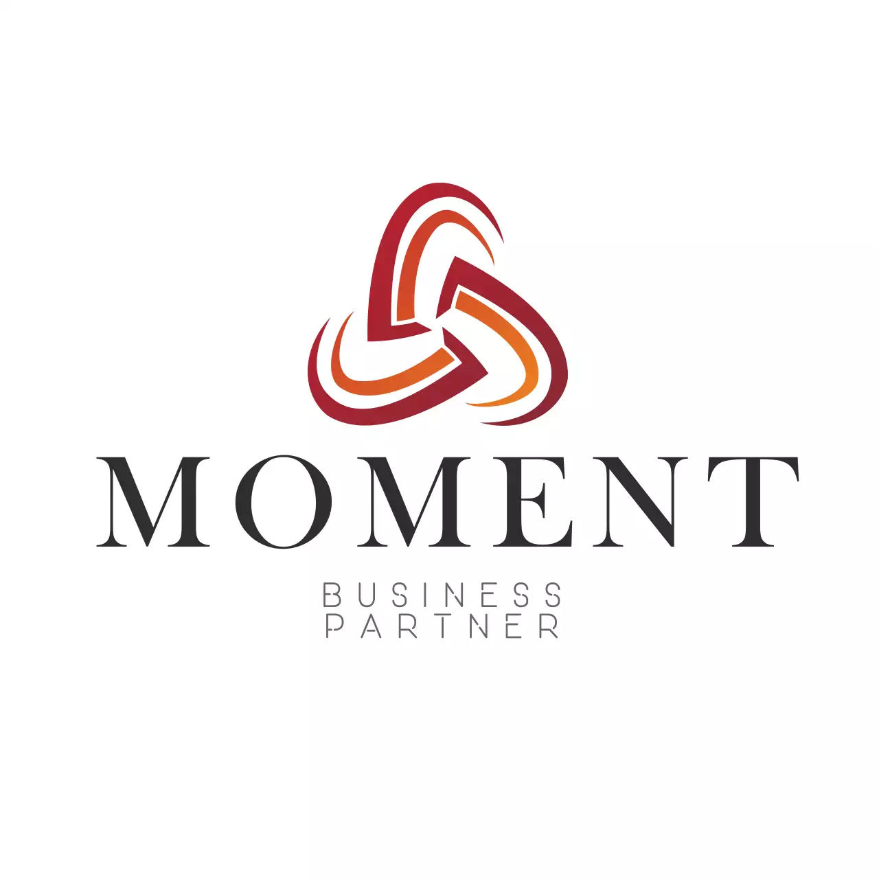 Red Modern Business Card Logo