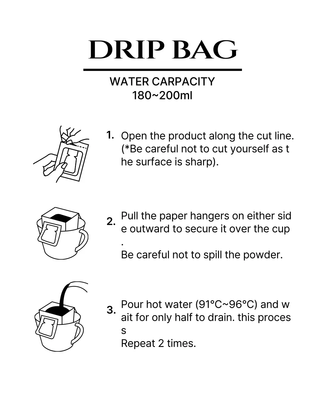 Kantong dengan logo kopi