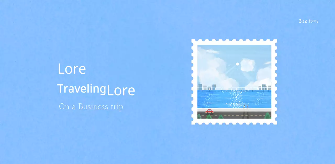 Stamp illustration with a warm concept