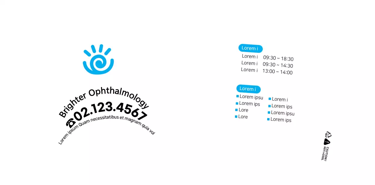 Clean style in black and blue to showcase and promote your practice