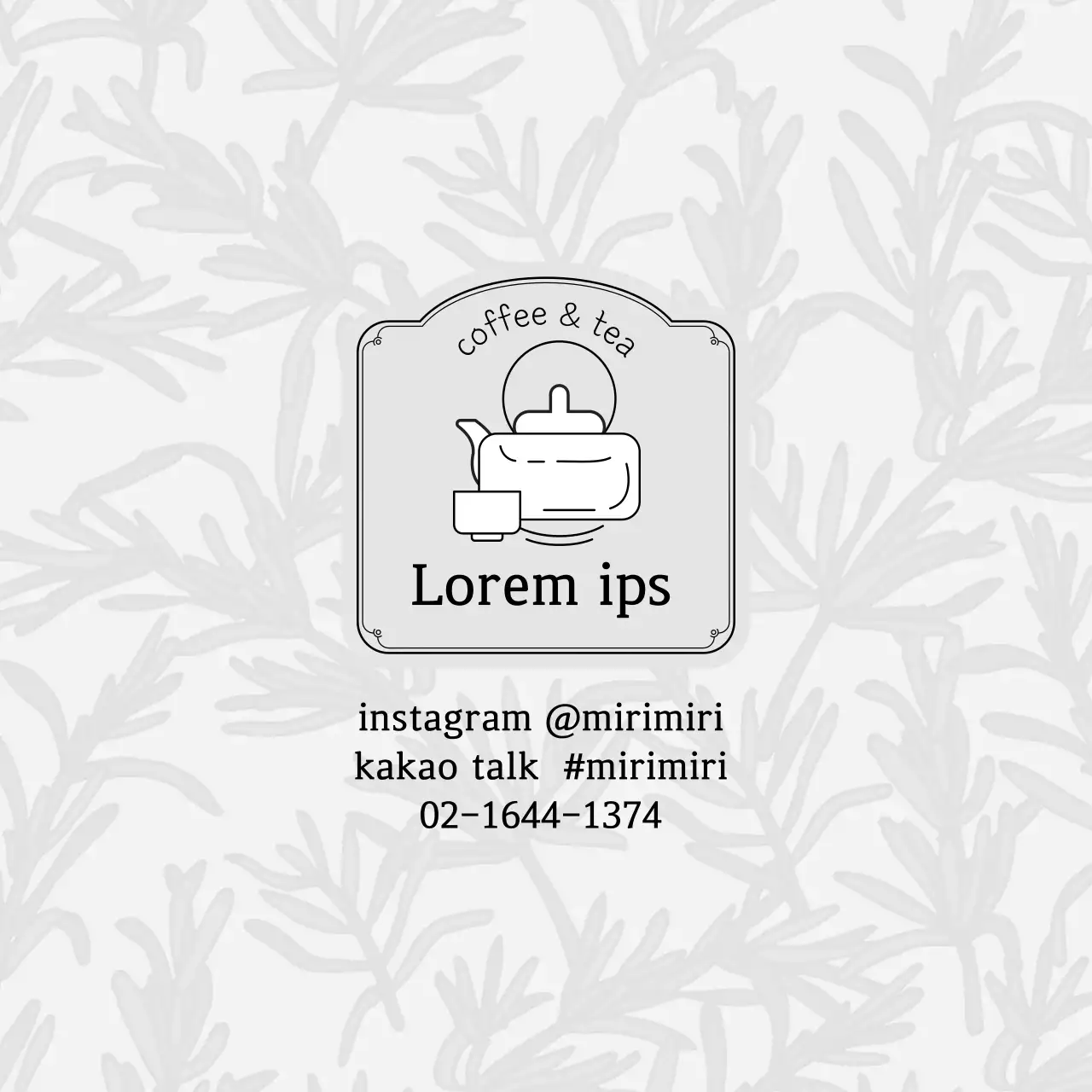 Promosi Kafe Teh Bergambar Abu-Abu di Kafe Teh