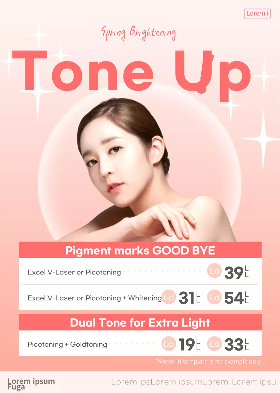 Poster Promosi Perawatan Kulit Elegan Berwarna Pink