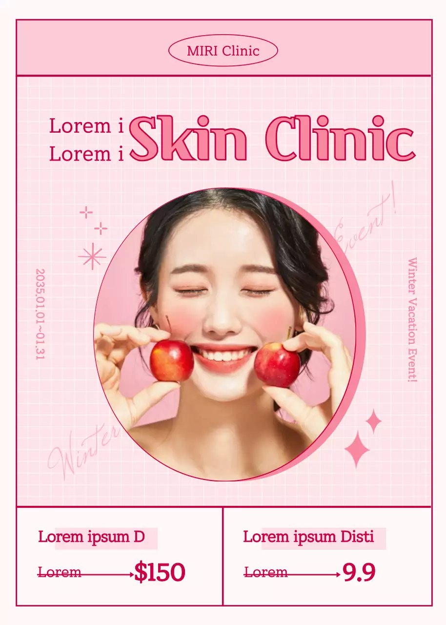 Poster Promosi Kulit Trendi Pink