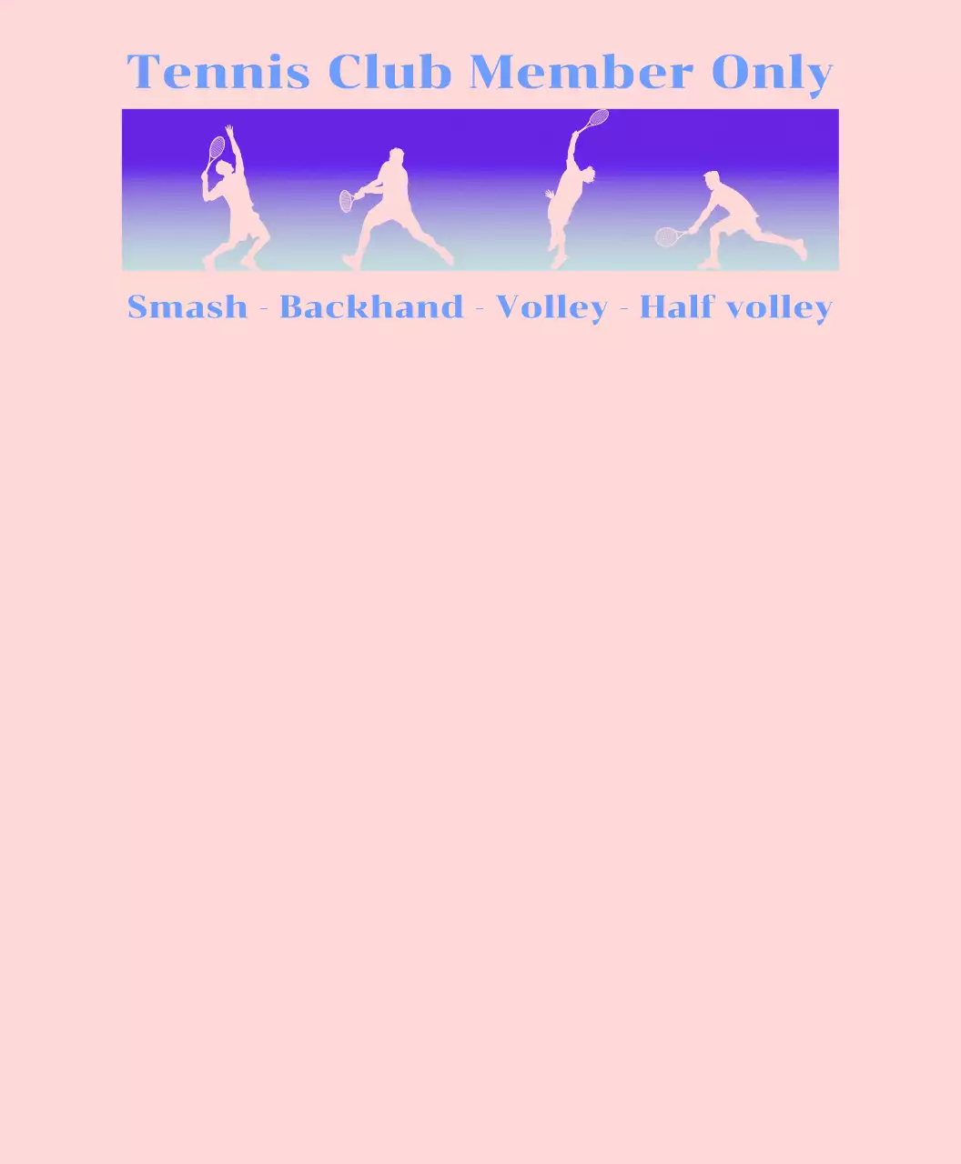 Klub tenis dengan konsep gradien dan gerakan tenis