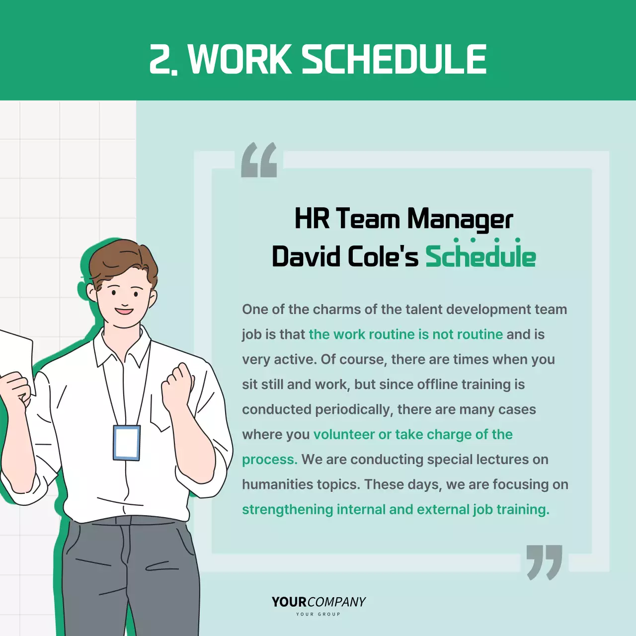 Green Modern Hr Guide Instagram Carousel
