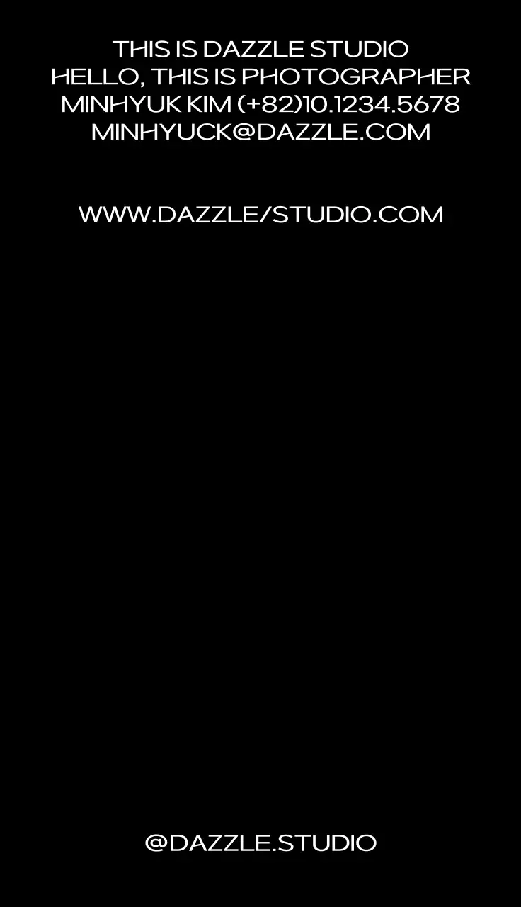 Gaya logo yang sederhana dan trendi dalam warna hitam dan putih Tentang sang fotografer