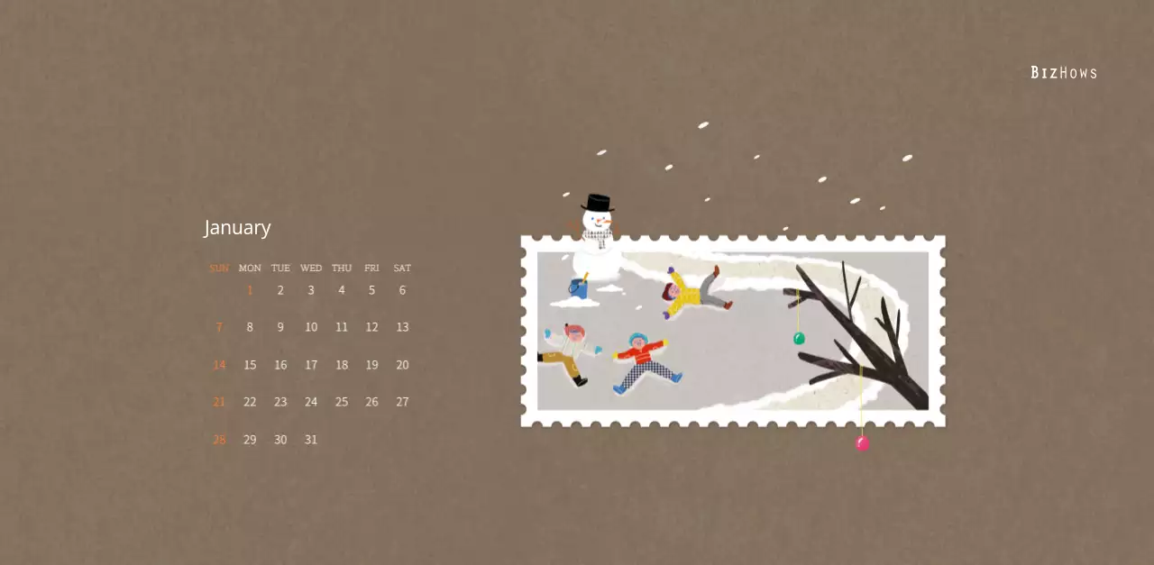 Stamp illustration with a warm concept