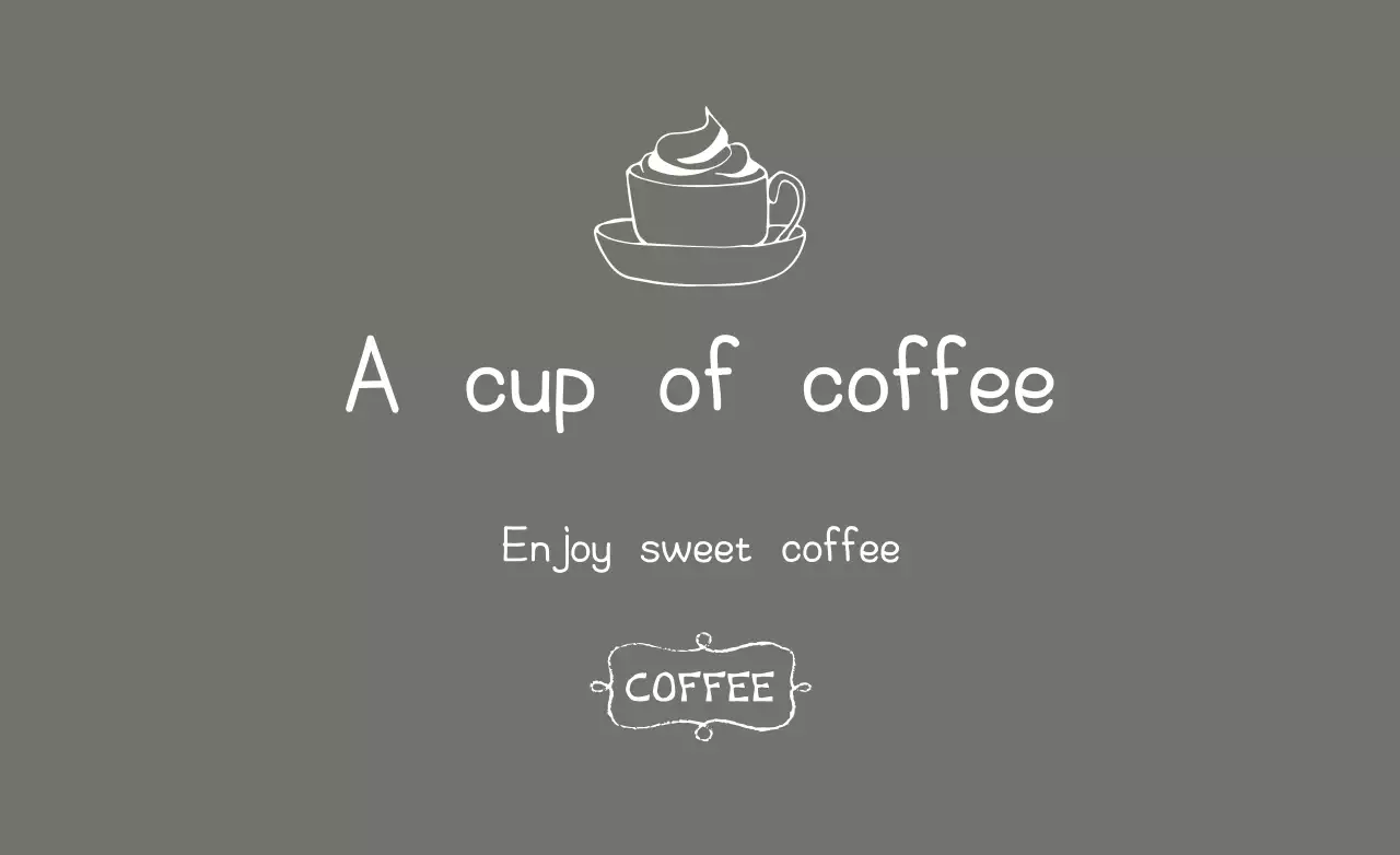 Banner de propaganda de café simples cinza