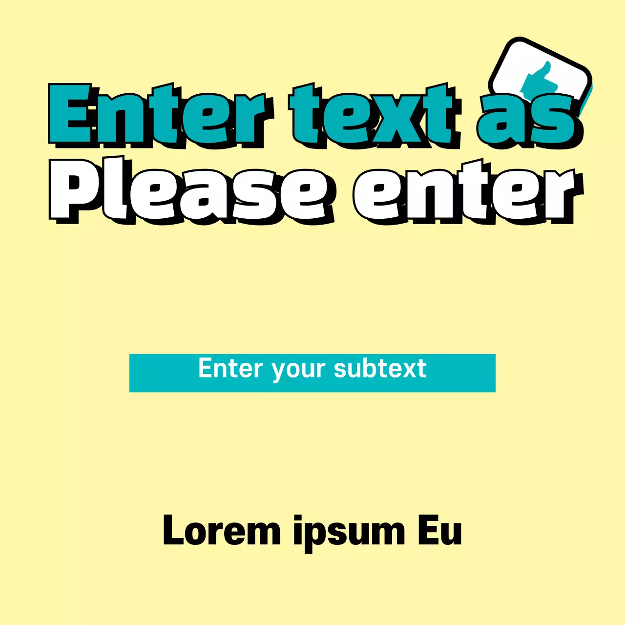 Yellow Bold Text Template Banner