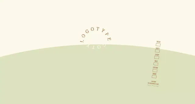 Simple concept logotype in light green and light yellow for a cafe