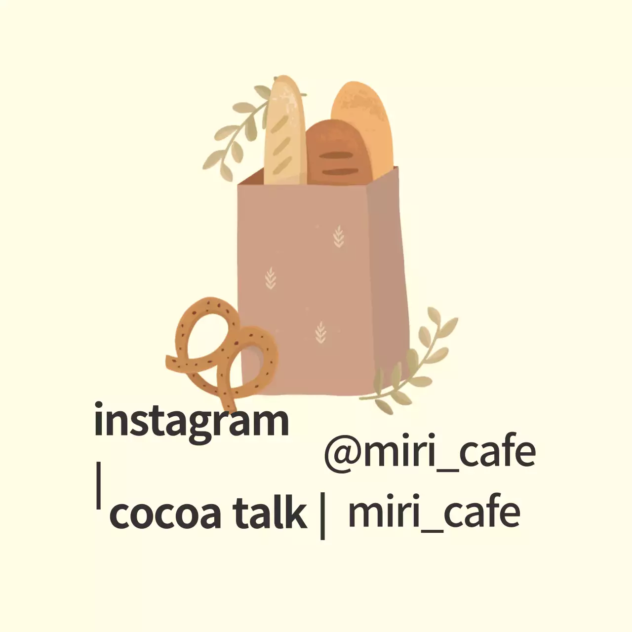 Label kafe bergambar vintage berwarna kuning muda