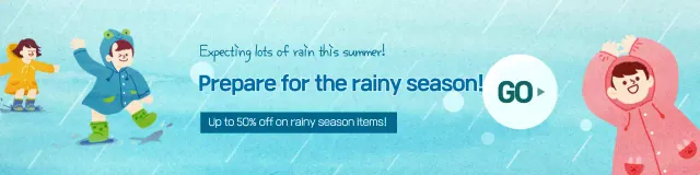 Blue Playful Rainy Promotion Banner