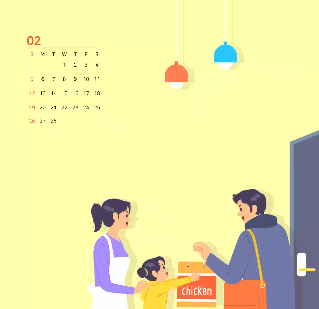 Khái niệm minh họa gia đình với nhiều màu sắc khác nhau