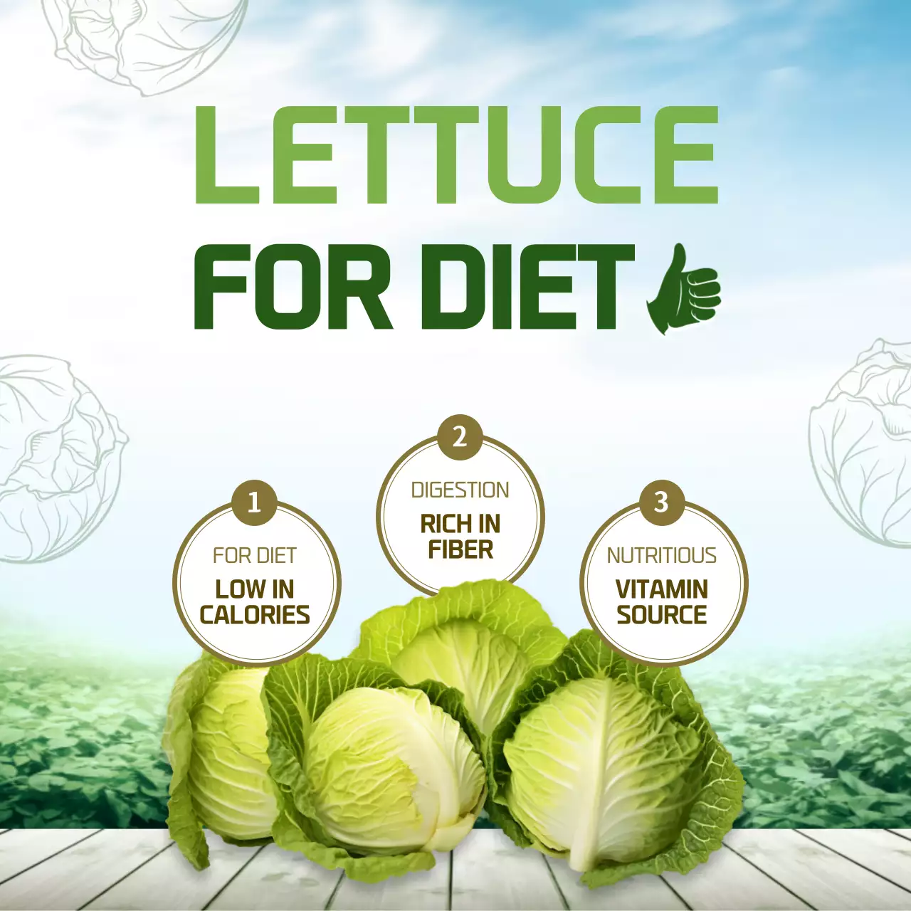 Green Modern Diet Promotion Social Media Post