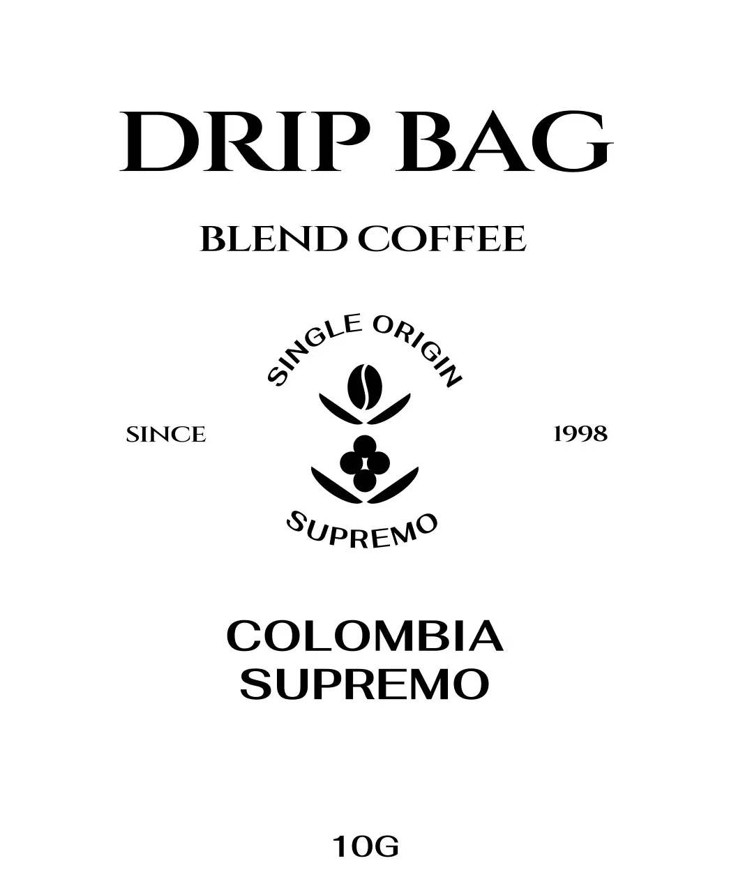 Kantong dengan logo kopi