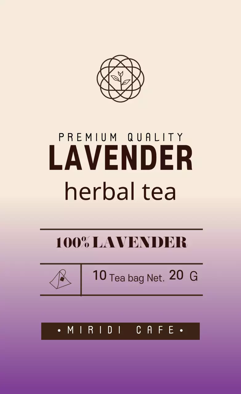 Quán cà phê minh họa Bora nhãn trà hoa oải hương