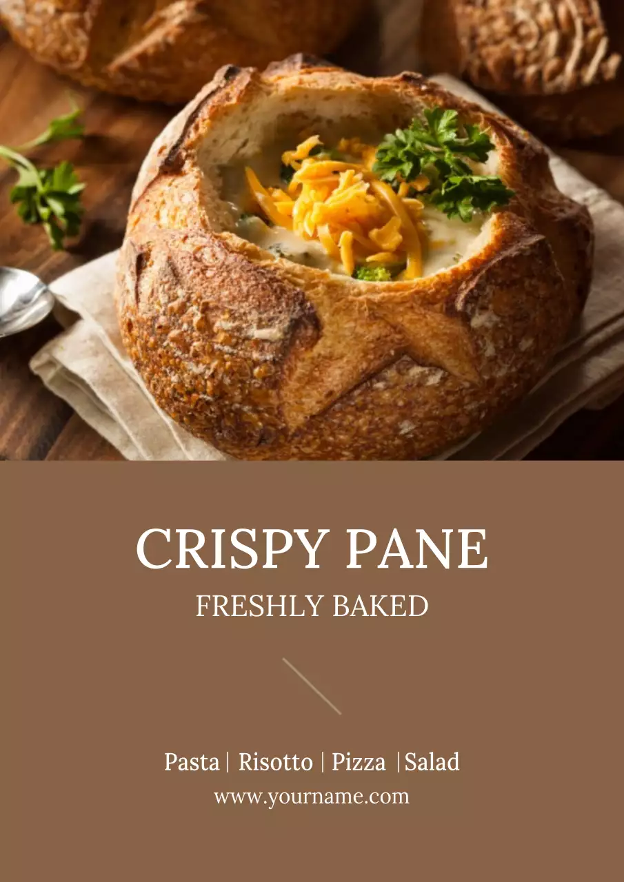 Brown Rustic Bread Promotion Poster