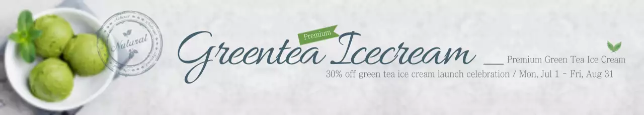 Banner de promoção de sorvete elegante verde
