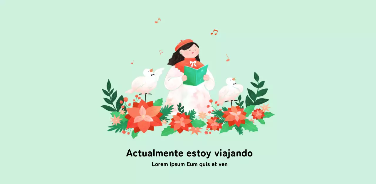 Un cálido calendario ilustrado de Año Nuevo