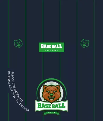 Biru tua dan hijau tua untuk menyemangati tim bisbol