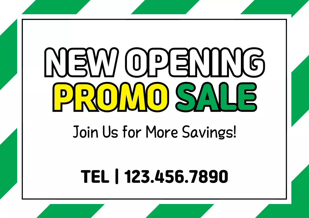 Green Bold Sale Promotion Poster