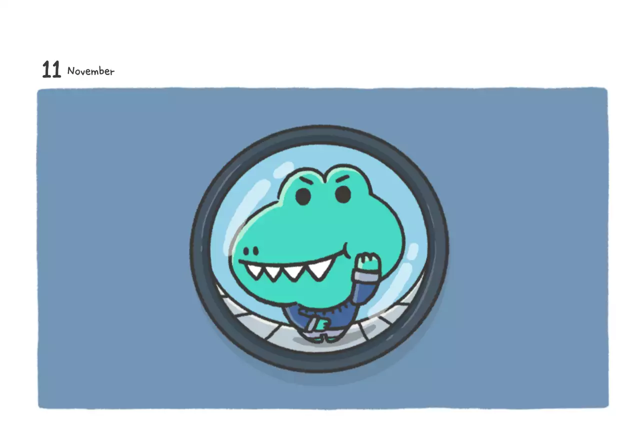 A calendar with a cute Argo illustration concept