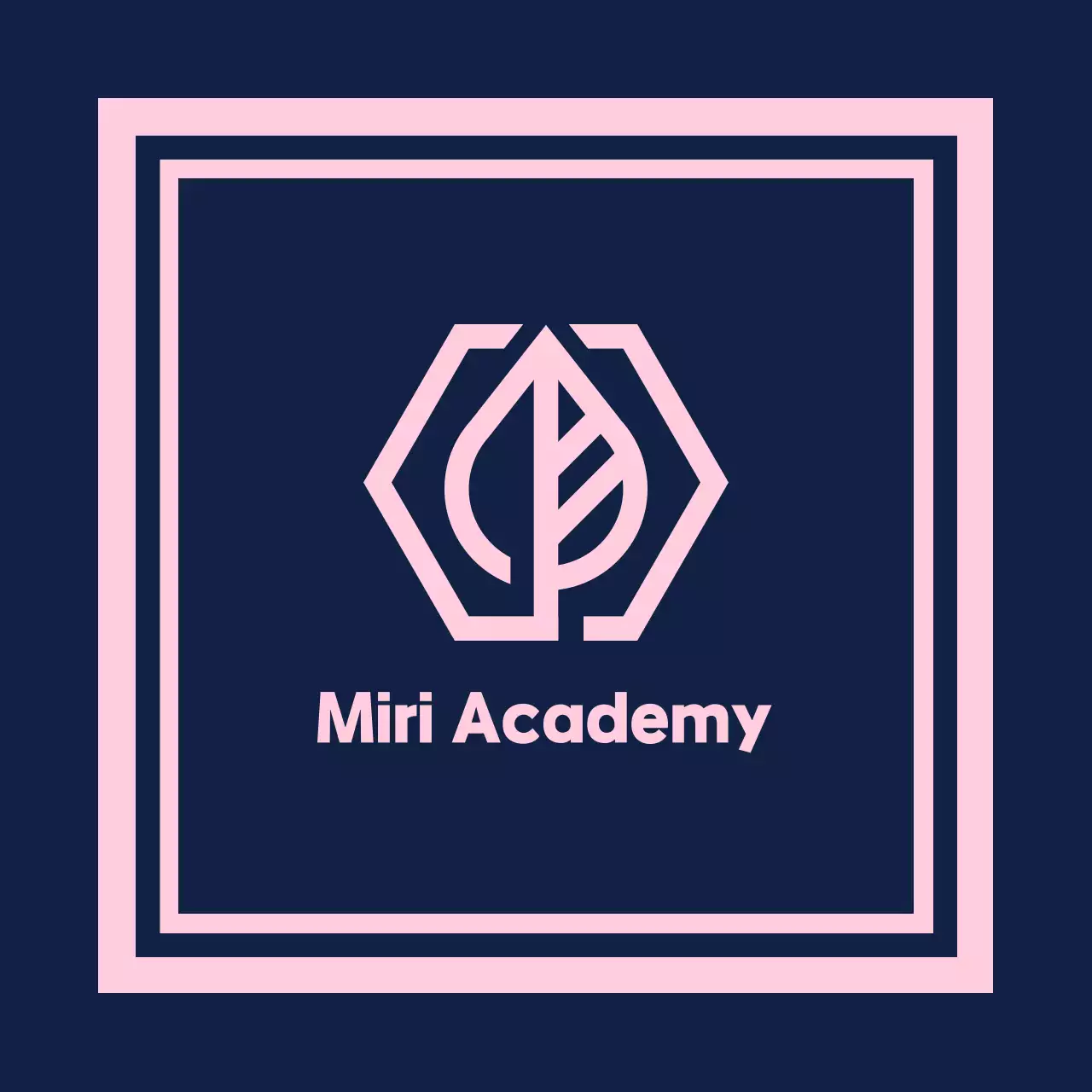 Gakuen Academy Valkyrie on a navy blue background with a pink border line