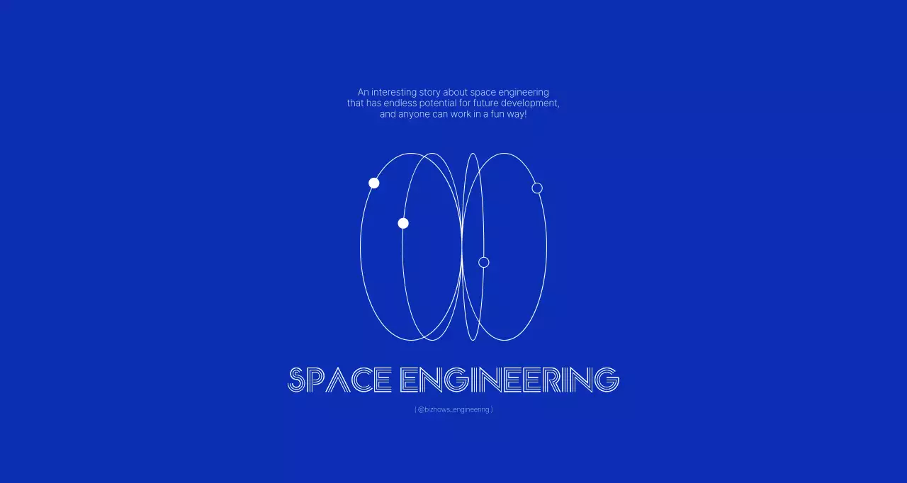 Simple, clean engineering concept in crisp navy blue and white