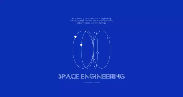 Simple, clean engineering concept in crisp navy blue and white