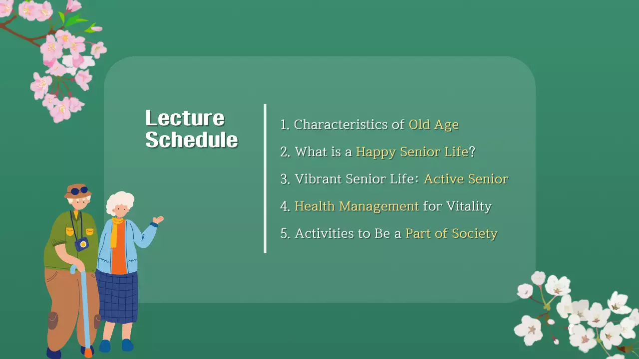 Green Elegant Senior Lecture Invitation Presentation