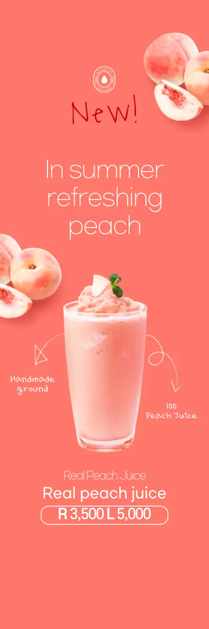 Simple style in pink and white to promote a summer menu