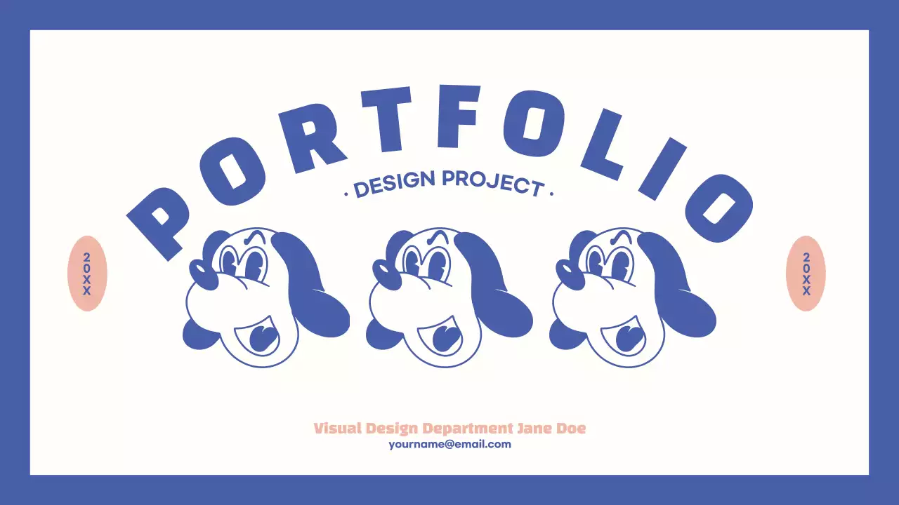 Blue Retro Design Portfolio Presentation