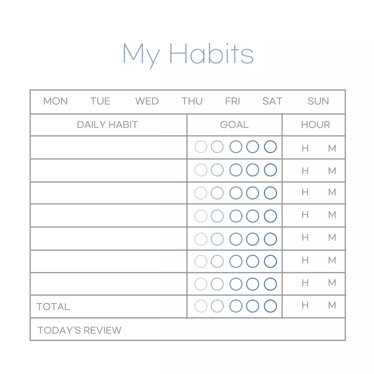 Perencana Sederhana Garis Biru