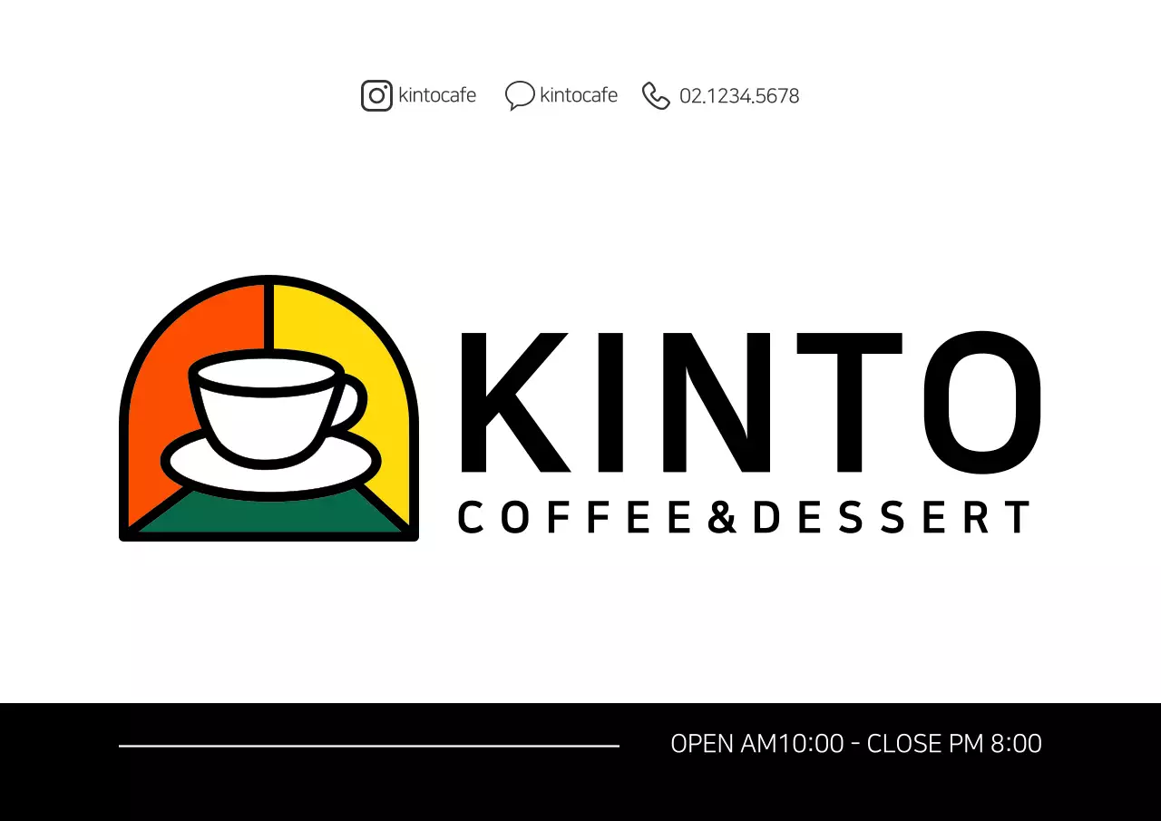 Konsep ilustrasi kopi yang penuh warna untuk papan nama logo kafe promosi