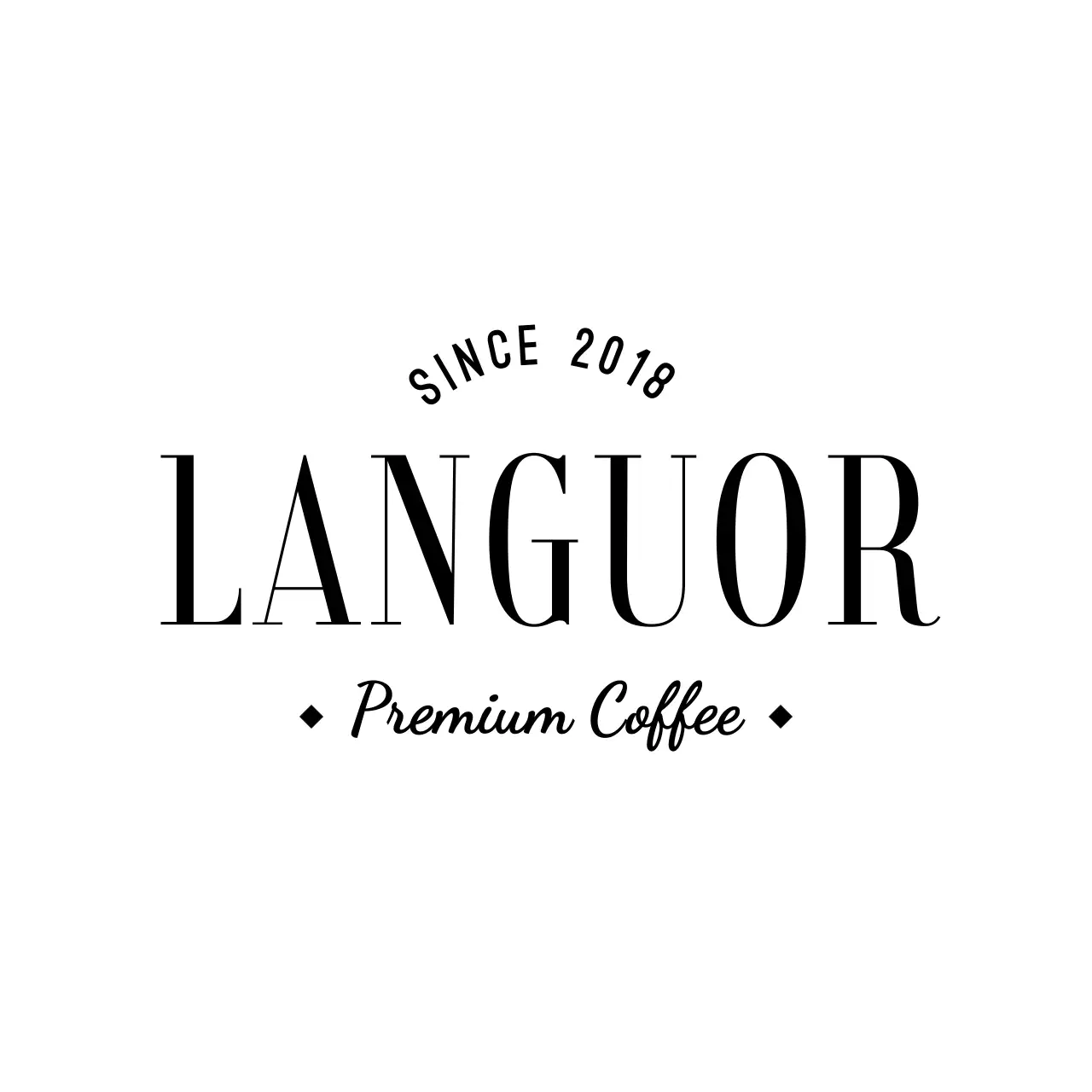 Premium luxurious coffee shop design with black text