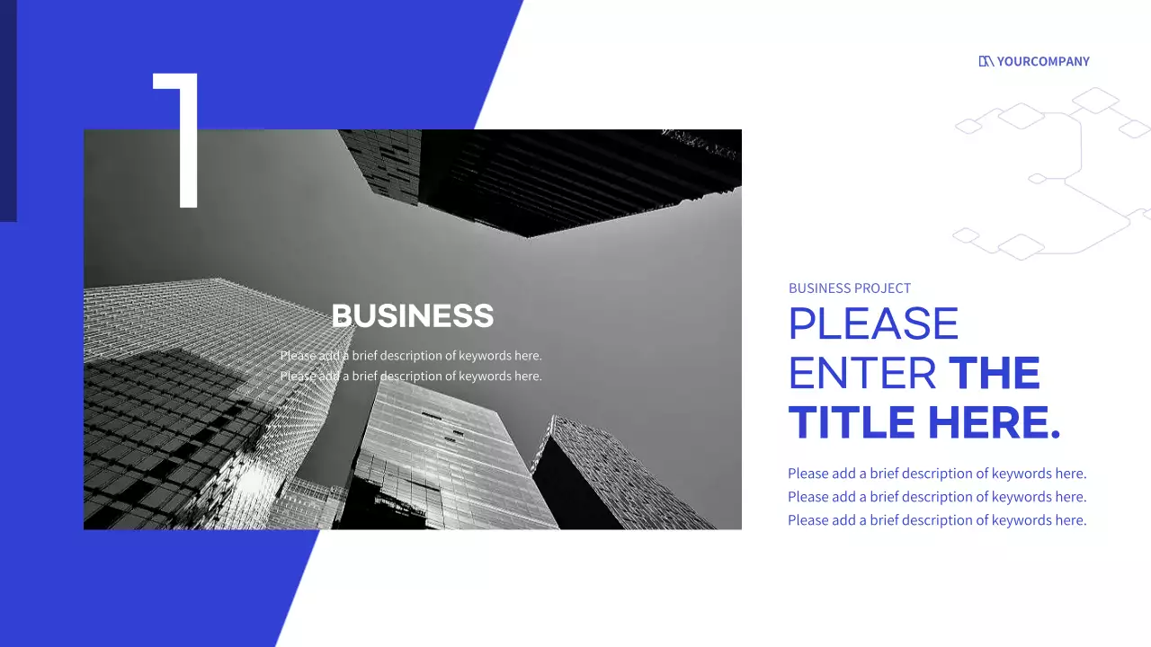 Clean business with white and blue tones
