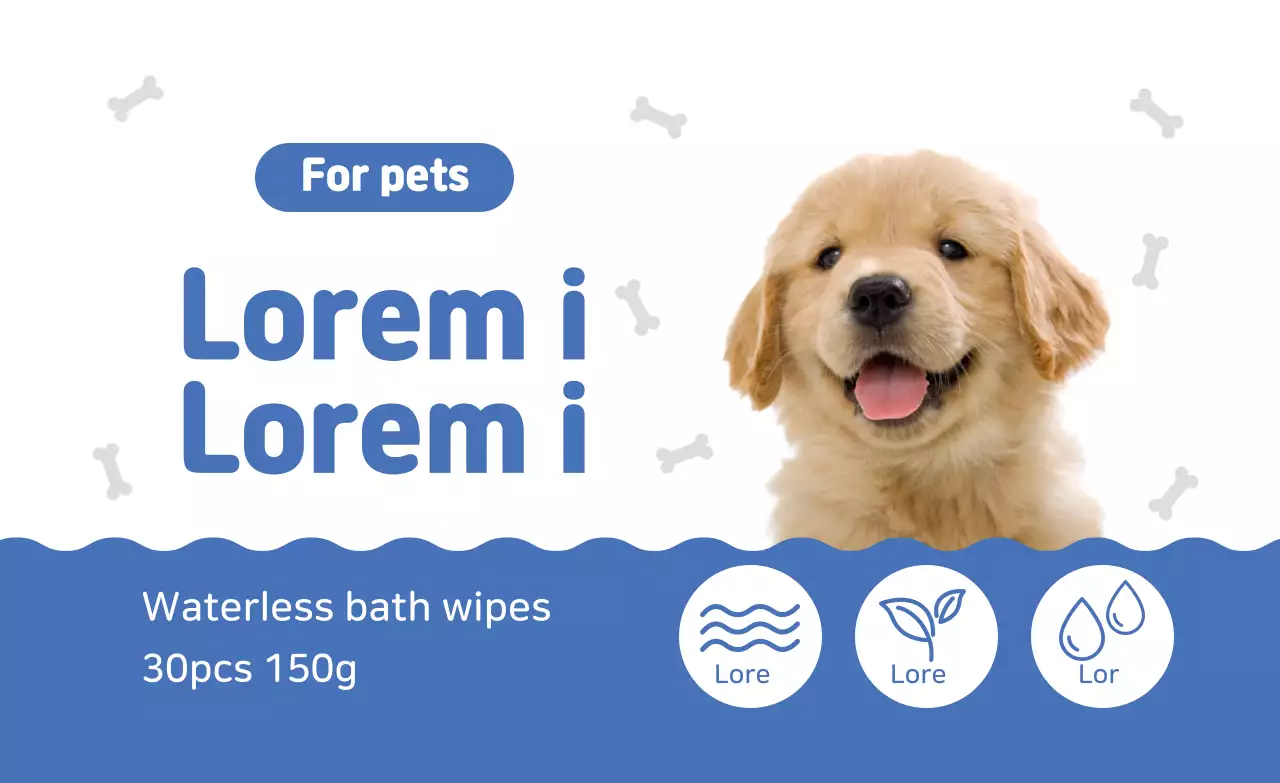 Blue Cute Bath Tissue Labels