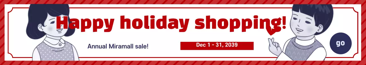 Banner de promoção de feriado retrô vermelho