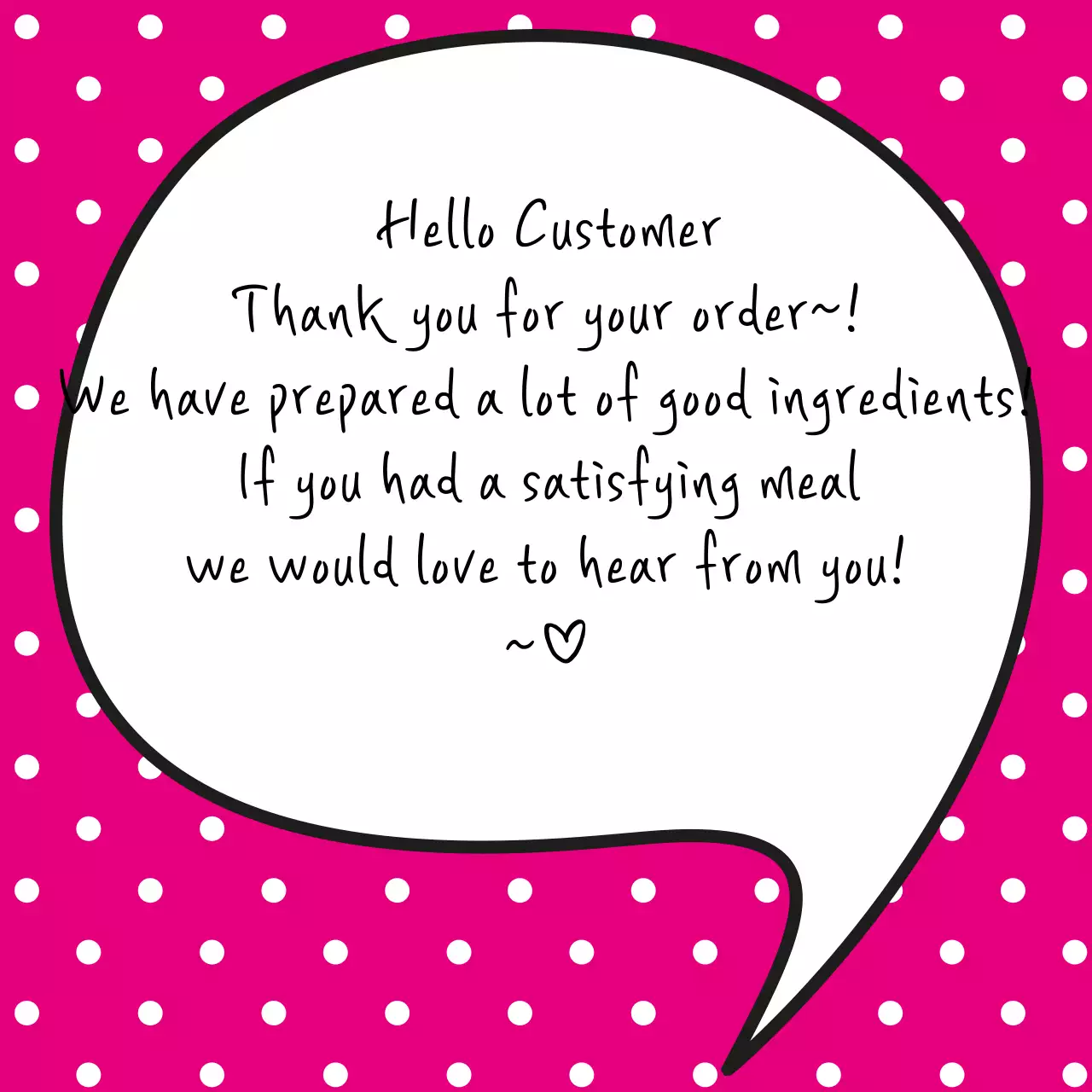 Pesan terima kasih pengiriman