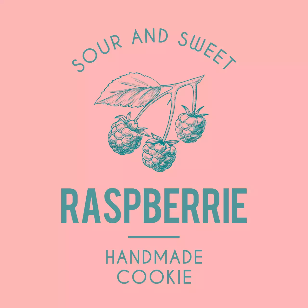 Trang trí bánh quy tự làm bằng những quả mọng cổ điển có màu hồng và vàng.