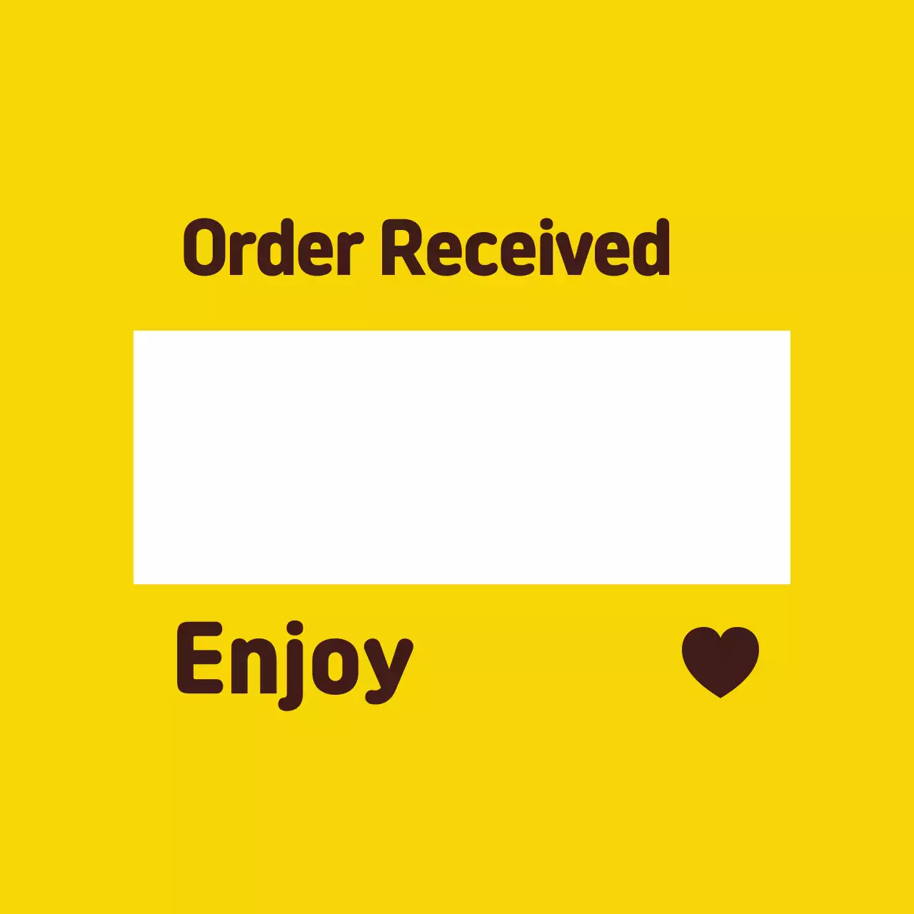 Yellow Simple Order Notification Banner