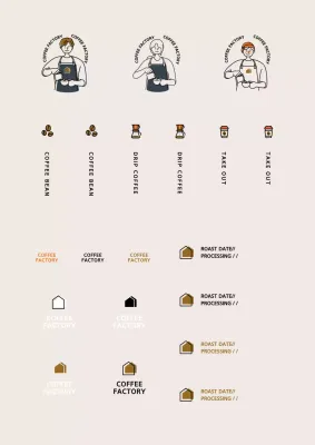 Kafe bergambar sederhana milik Brown