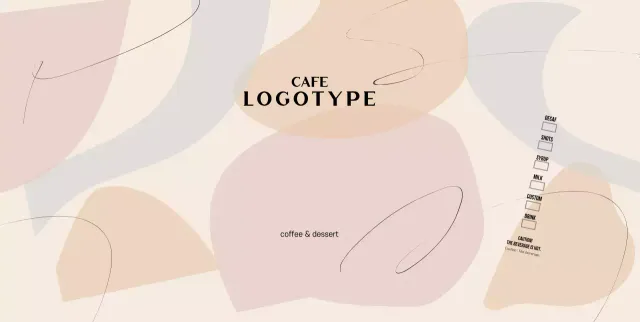 Beige Modern Shapes Pattern