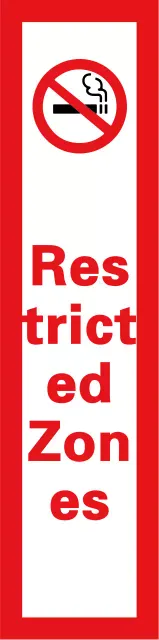 Gaya tata letak perataan teks sederhana berwarna merah dan hitam Tidak ada informasi area merokok