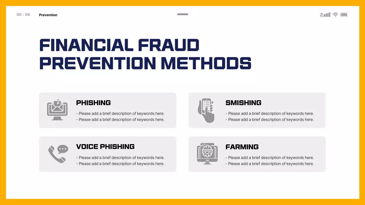 Financial Fraud Education Theme with Mobile Template