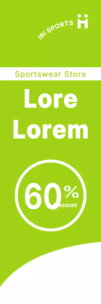 A clean concept in white and lime green for announcing and promoting a sportswear open sale event.